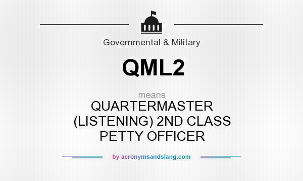 What does QML2 mean? It stands for QUARTERMASTER (LISTENING) 2ND CLASS PETTY OFFICER