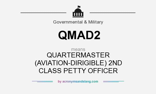 What does QMAD2 mean? It stands for QUARTERMASTER (AVIATION-DIRIGIBLE) 2ND CLASS PETTY OFFICER