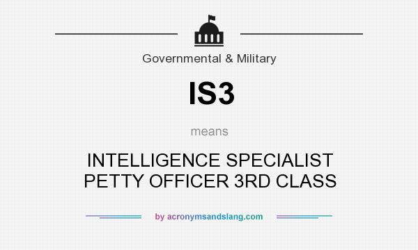 What does IS3 mean? It stands for INTELLIGENCE SPECIALIST PETTY OFFICER 3RD CLASS