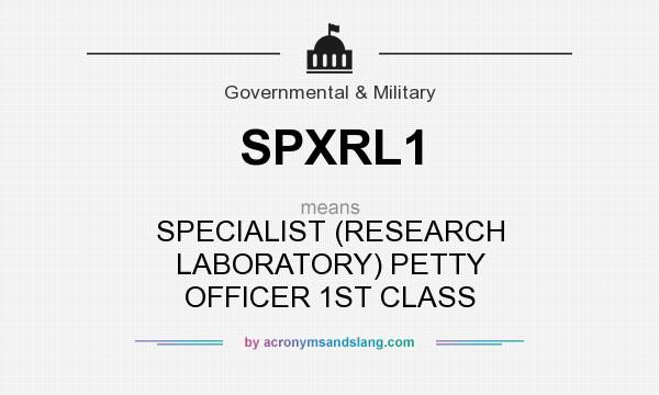 What does SPXRL1 mean? It stands for SPECIALIST (RESEARCH LABORATORY) PETTY OFFICER 1ST CLASS