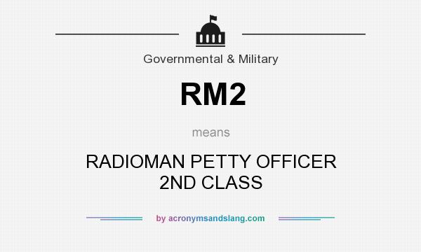 What does RM2 mean? It stands for RADIOMAN PETTY OFFICER 2ND CLASS