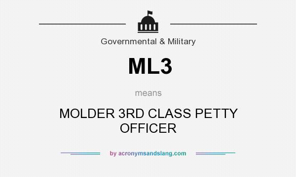 What does ML3 mean? It stands for MOLDER 3RD CLASS PETTY OFFICER