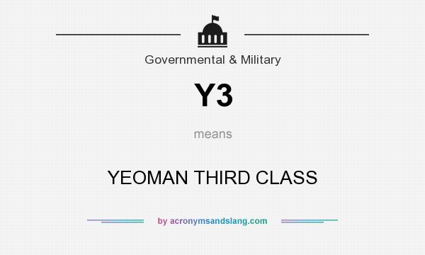 What does Y3 mean? It stands for YEOMAN THIRD CLASS