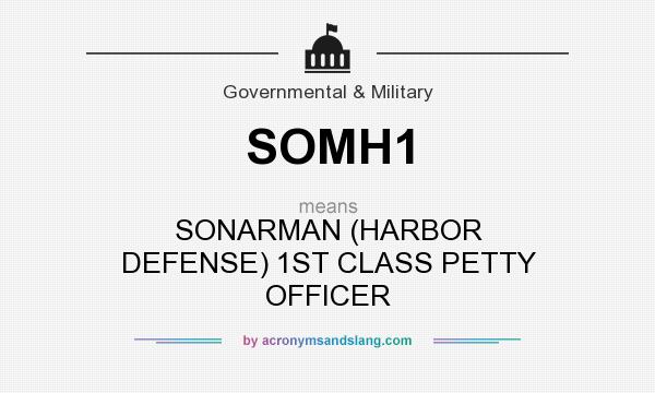 What does SOMH1 mean? It stands for SONARMAN (HARBOR DEFENSE) 1ST CLASS PETTY OFFICER