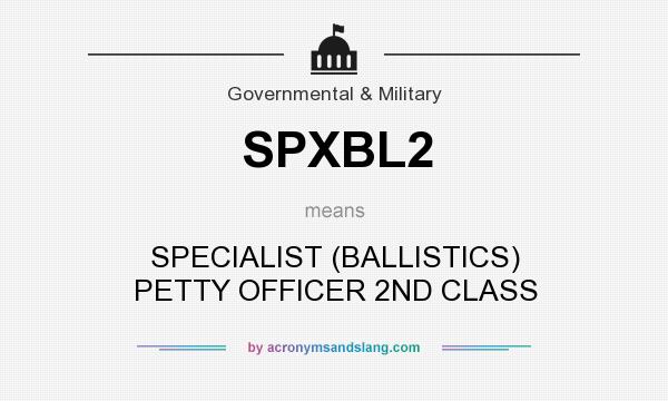 What does SPXBL2 mean? It stands for SPECIALIST (BALLISTICS) PETTY OFFICER 2ND CLASS