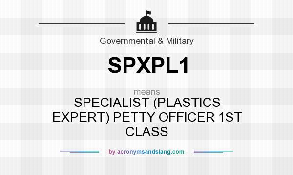 What does SPXPL1 mean? It stands for SPECIALIST (PLASTICS EXPERT) PETTY OFFICER 1ST CLASS