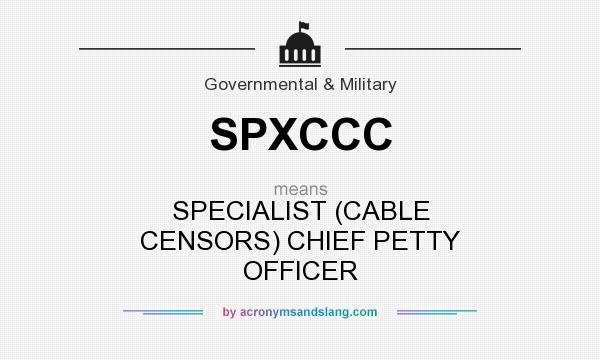 What does SPXCCC mean? It stands for SPECIALIST (CABLE CENSORS) CHIEF PETTY OFFICER