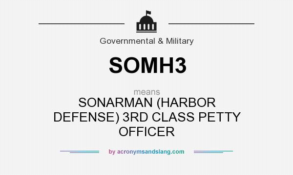 What does SOMH3 mean? It stands for SONARMAN (HARBOR DEFENSE) 3RD CLASS PETTY OFFICER