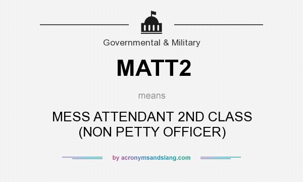What does MATT2 mean? It stands for MESS ATTENDANT 2ND CLASS (NON PETTY OFFICER)