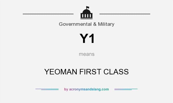 What does Y1 mean? It stands for YEOMAN FIRST CLASS