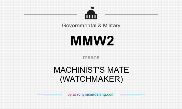 What does MMW2 mean? It stands for MACHINIST`S MATE (WATCHMAKER)