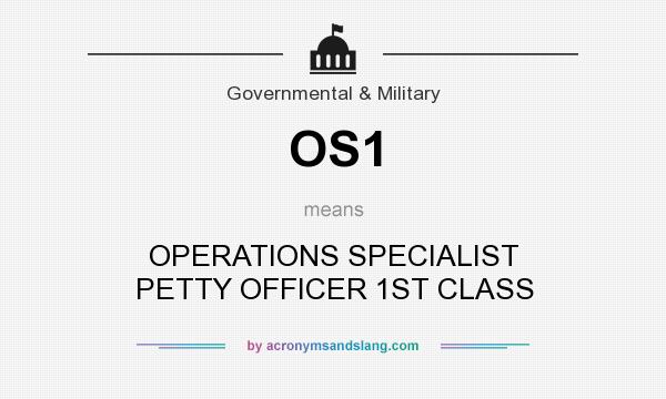 What does OS1 mean? It stands for OPERATIONS SPECIALIST PETTY OFFICER 1ST CLASS