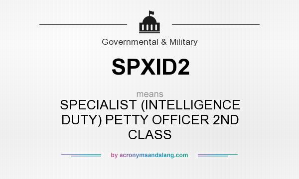 What does SPXID2 mean? It stands for SPECIALIST (INTELLIGENCE DUTY) PETTY OFFICER 2ND CLASS