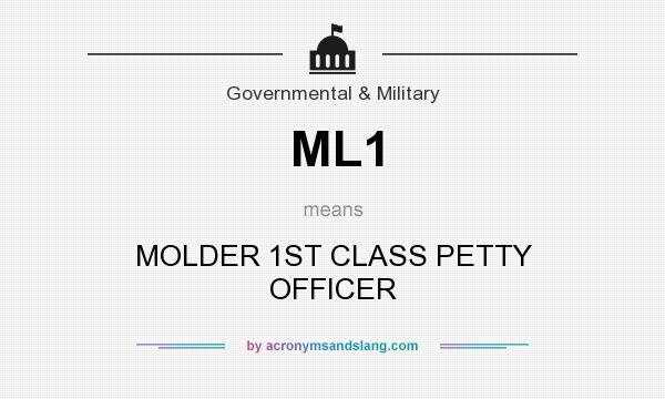 What does ML1 mean? It stands for MOLDER 1ST CLASS PETTY OFFICER