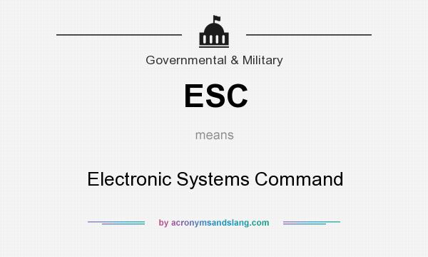 What does ESC mean? It stands for Electronic Systems Command
