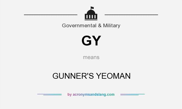 What does GY mean? It stands for GUNNER`S YEOMAN