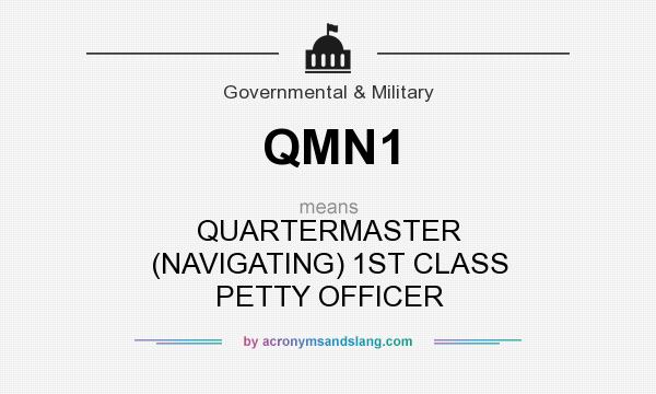 What does QMN1 mean? It stands for QUARTERMASTER (NAVIGATING) 1ST CLASS PETTY OFFICER