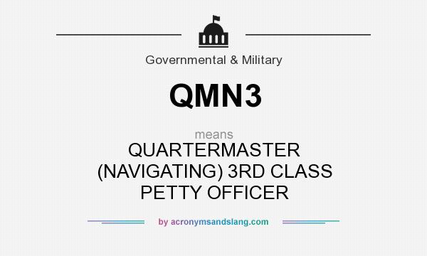 What does QMN3 mean? It stands for QUARTERMASTER (NAVIGATING) 3RD CLASS PETTY OFFICER