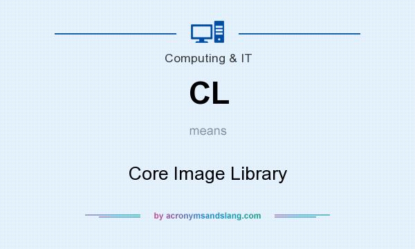 What does CL mean? It stands for Core Image Library