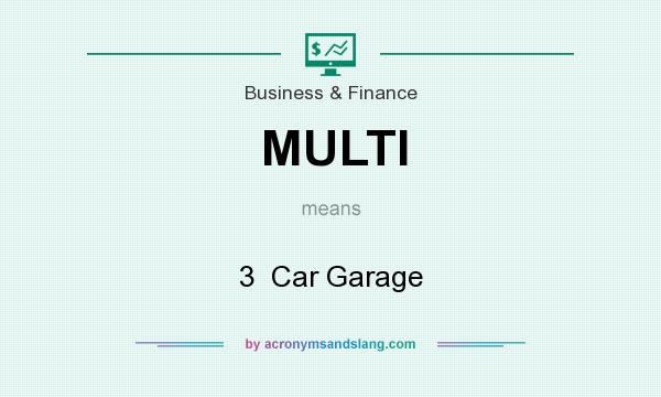 What does MULTI mean? It stands for 3  Car Garage