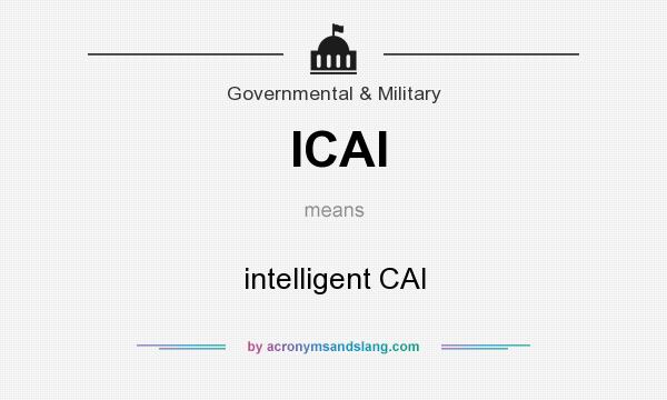 What does ICAI mean? It stands for intelligent CAI