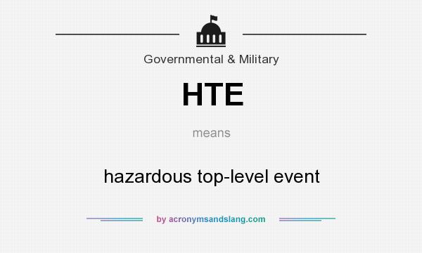What does HTE mean? It stands for hazardous top-level event