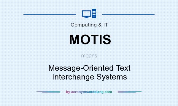 What does MOTIS mean? It stands for Message-Oriented Text Interchange Systems