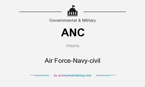 What does ANC mean? It stands for Air Force-Navy-civil