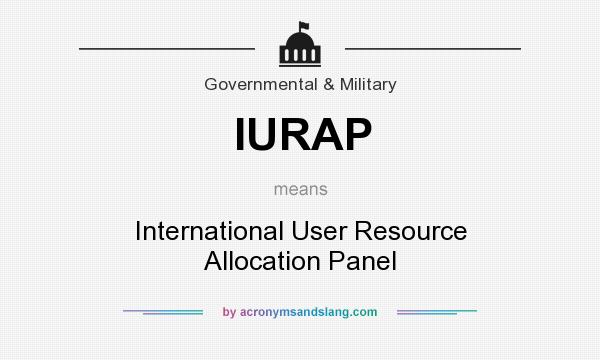 What does IURAP mean? It stands for International User Resource Allocation Panel