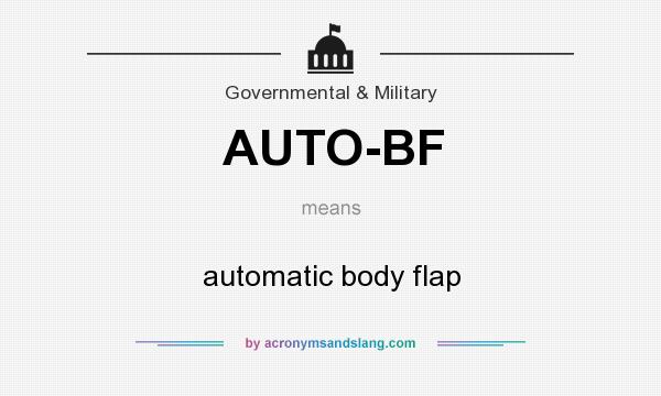 What does AUTO-BF mean? It stands for automatic body flap