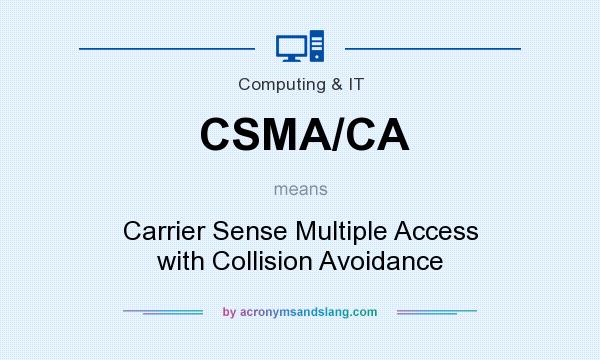 What does CSMA/CA mean? It stands for Carrier Sense Multiple Access with Collision Avoidance
