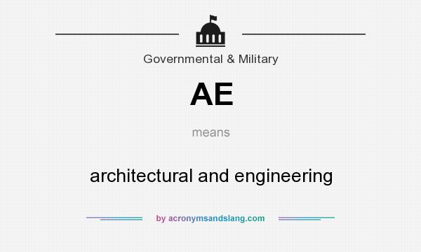 What does AE mean? It stands for architectural and engineering