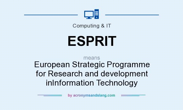 What does ESPRIT mean? It stands for European Strategic Programme for Research and development inInformation Technology