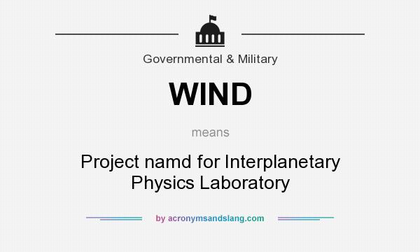 What does WIND mean? It stands for Project namd for Interplanetary Physics Laboratory