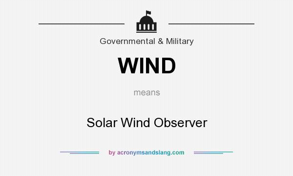 What does WIND mean? It stands for Solar Wind Observer