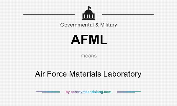 What does AFML mean? It stands for Air Force Materials Laboratory