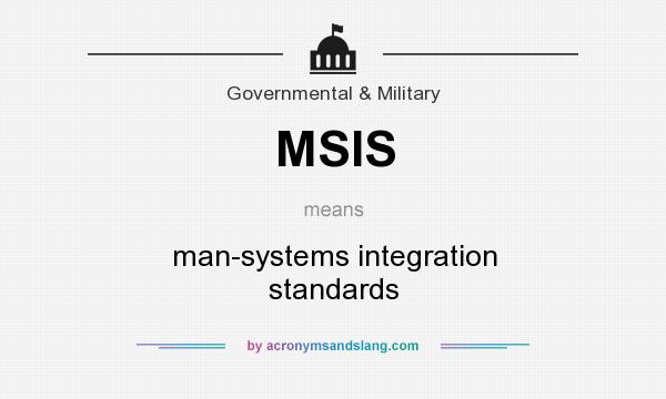 What does MSIS mean? It stands for man-systems integration standards