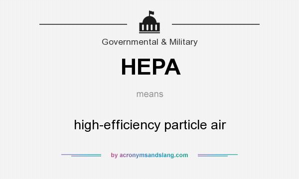 What does HEPA mean? It stands for high-efficiency particle air