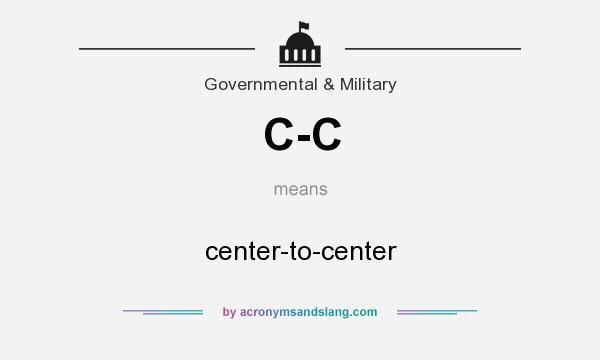 What does C-C mean? It stands for center-to-center