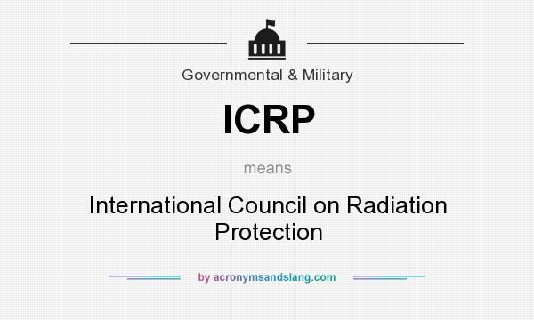 What does ICRP mean? It stands for International Council on Radiation Protection