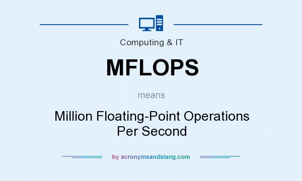 What does MFLOPS mean? It stands for Million Floating-Point Operations Per Second