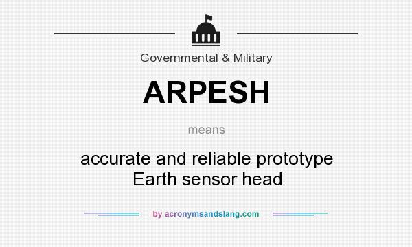 What does ARPESH mean? It stands for accurate and reliable prototype Earth sensor head