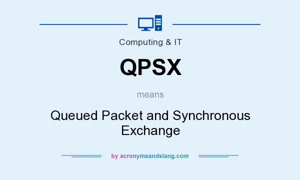 What does QPSX mean? It stands for Queued Packet and Synchronous Exchange