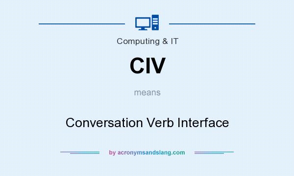What does CIV mean? It stands for Conversation Verb Interface