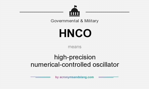 What does HNCO mean? It stands for high-precision numerical-controlled oscillator