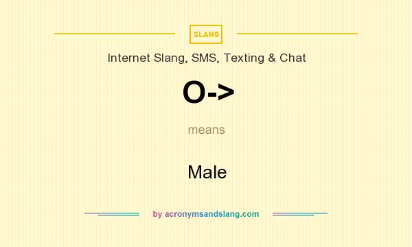 What does O-> mean? It stands for Male