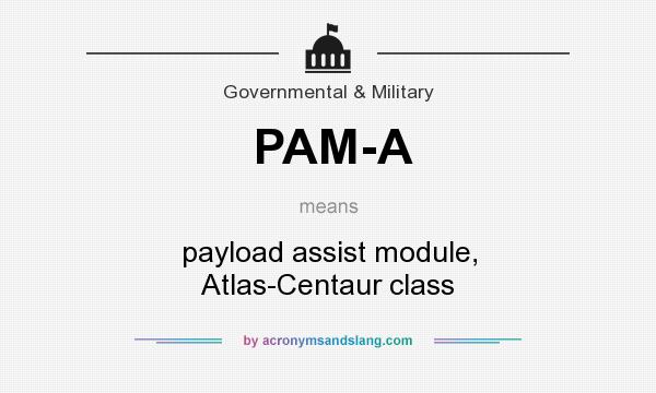 What does PAM-A mean? It stands for payload assist module, Atlas-Centaur class