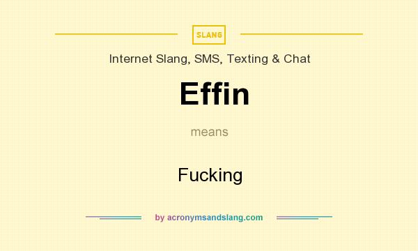 What does Effin mean? It stands for Fucking