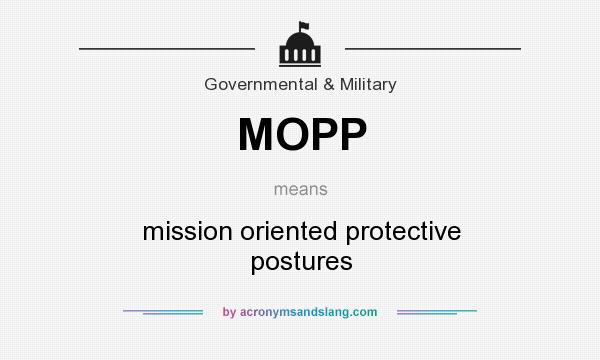 What does MOPP mean? It stands for mission oriented protective postures