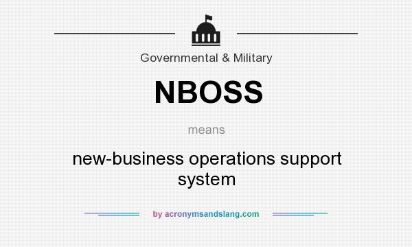 What does NBOSS mean? It stands for new-business operations support system